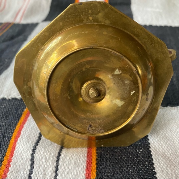 Vintage Solid Brass Candlestick holder. Fits tapered candles. 7”x3” - Picture 7 of 7